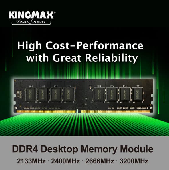 رم دسکتاپ DDR4 تک کاناله 2400 مگاهرتز کینگ مکس ظرفیت 16 گیگابایت