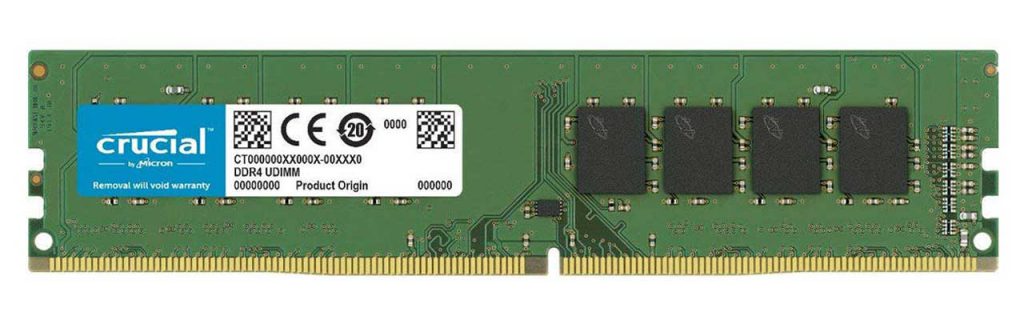 رم کامپیوتر کروشیال تک کاناله Crucial UDIMM RAM 2666MHz CL19 DDR4 8GB