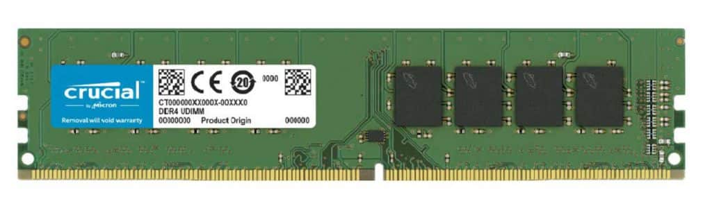 رم کامپیوتر کروشیال تک کاناله Crucial UDIMM RAM 2400MHz CL17 DDR4 16GB