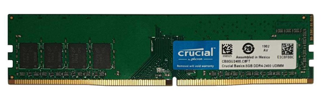 رم کامپیوتر کروشیال تک کاناله Crucial Basics RAM 2400MHz CL17 DDR4 8GB