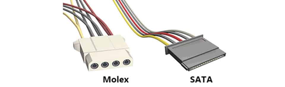 کانکتور ۱۵ پین SATA و Molex منبع تغذیه کامپیوتر